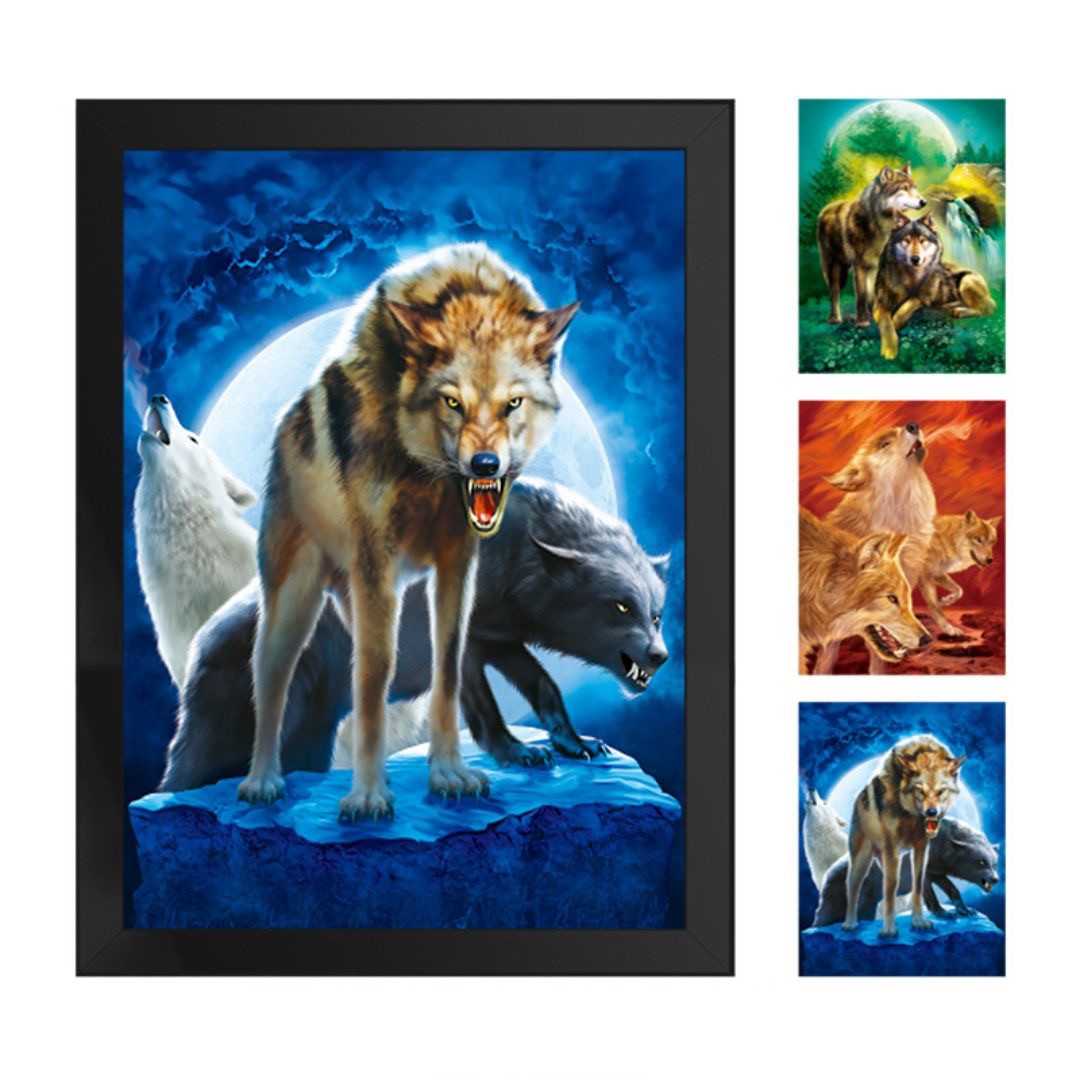 楽天市場】【在庫限り】風水 3D 絵 梟or龍or狼or錦鯉 レンチキュラー