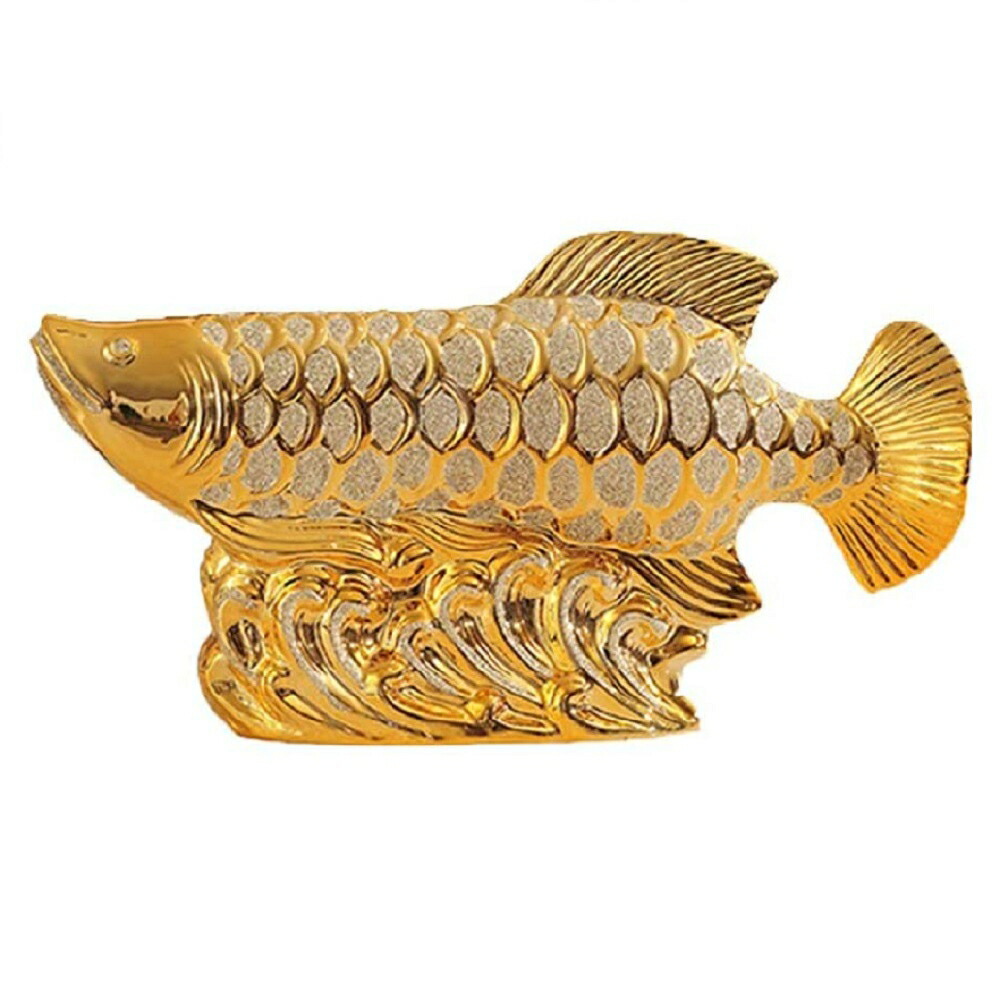 楽天市場】【楽天1位6冠達成】【人気商品】 置物 アロワナ 招財龍魚