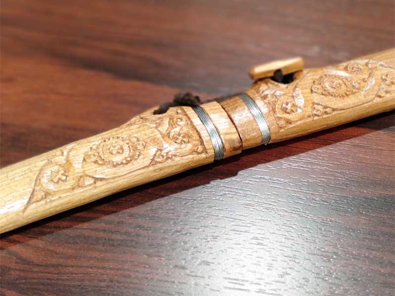 楽天市場】アイヌ文様 木彫りマキリ小 小刀 アウトドア フィッシング