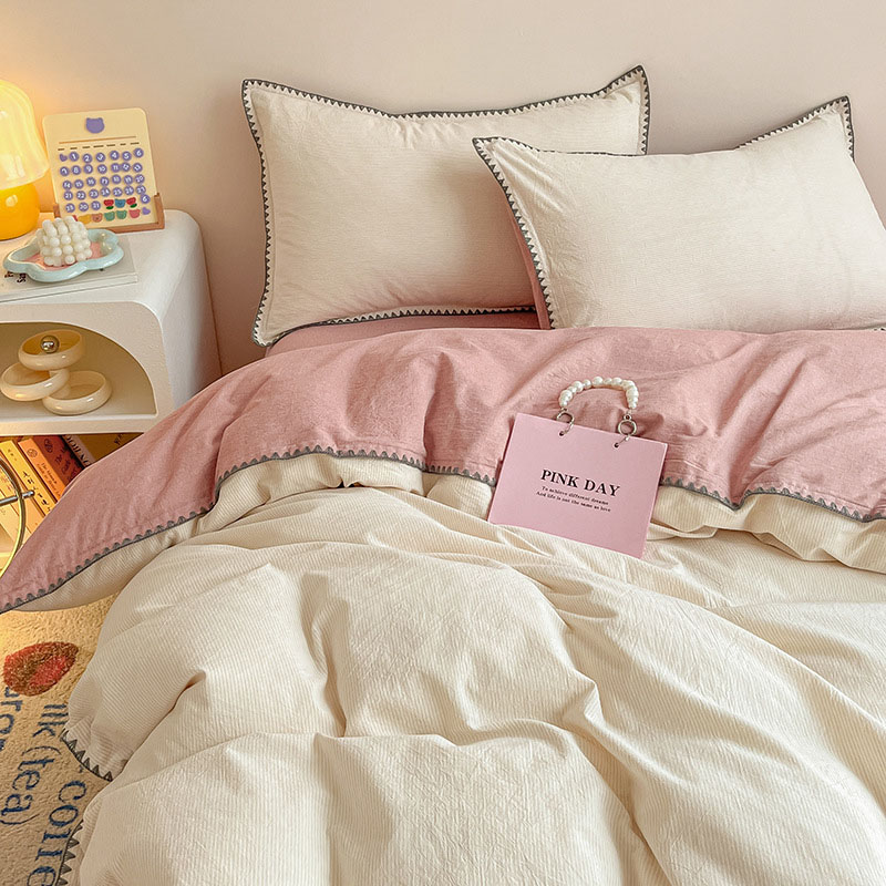 楽天市場】ピンク（カラーグリーン）（寝具カバーセット｜寝具カバー