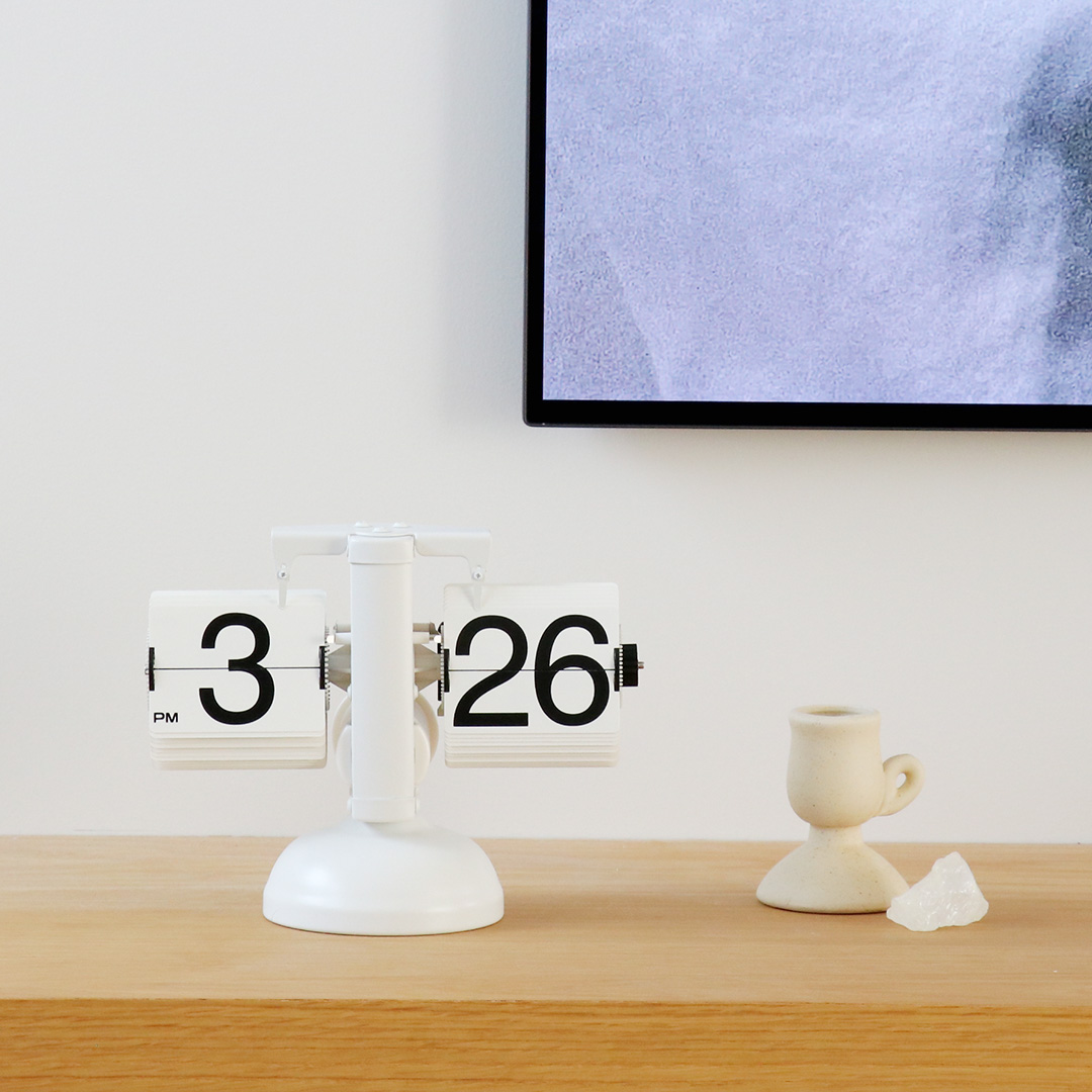 楽天市場】フリップクロック Flip Clock [ Opt! ] ホワイト パタパタ