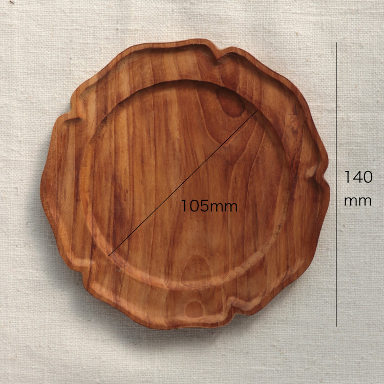 楽天市場】チーク 輪花 トレー 14cm 皿 プレート 花 天然木 木製 木