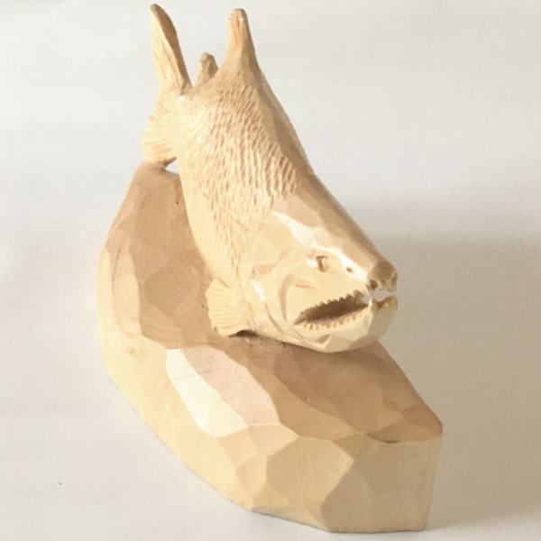 楽天市場】一品作 魚の木彫り 鮭の木彫り 【305】 北海道 きぼり