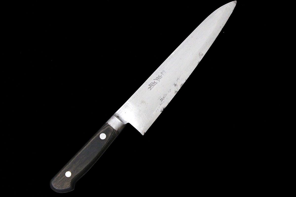 楽天市場】【中古】【並品】宏明 牛刀 洋包丁 240mm 鍔付き柄 KN02