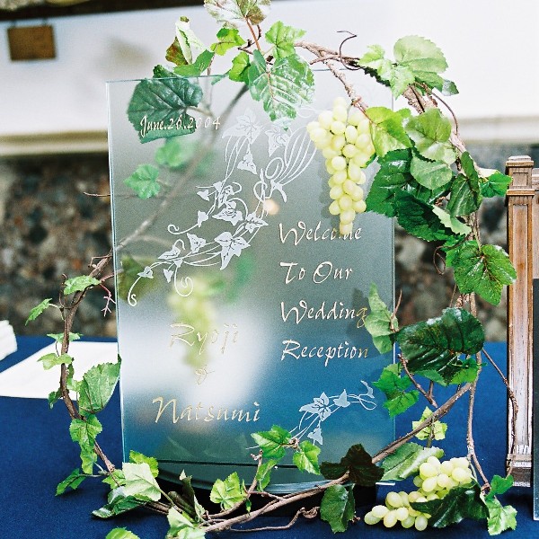 楽天市場】ウェルカムボード ブライダル ガラス フロスト加工【手塗り