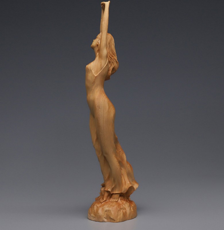 楽天市場】品質保証 【極上の木彫】 美少女 ◇美女◇女神◇玄関置物