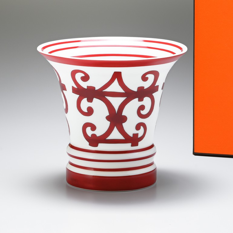 楽天市場】エルメス HERMES ガダルキヴィール レッド 花瓶 フラワー