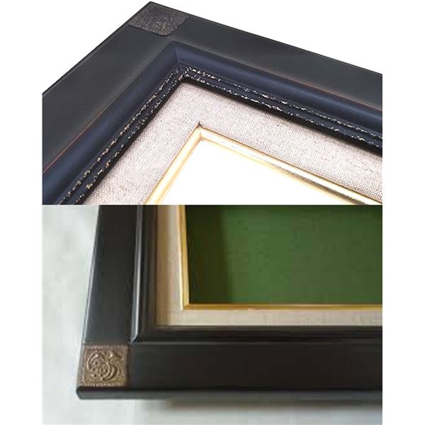 楽天市場】〔 Pサイズ額 〕黒金 油絵額 P6号 410×273mm 油絵用額縁 油