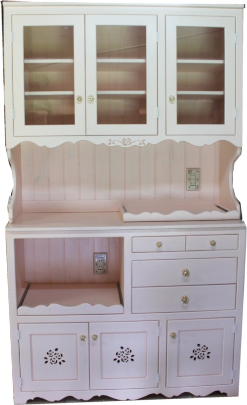 楽天市場】ロマンティックピンクの 薔薇の食器棚【アリスの時間