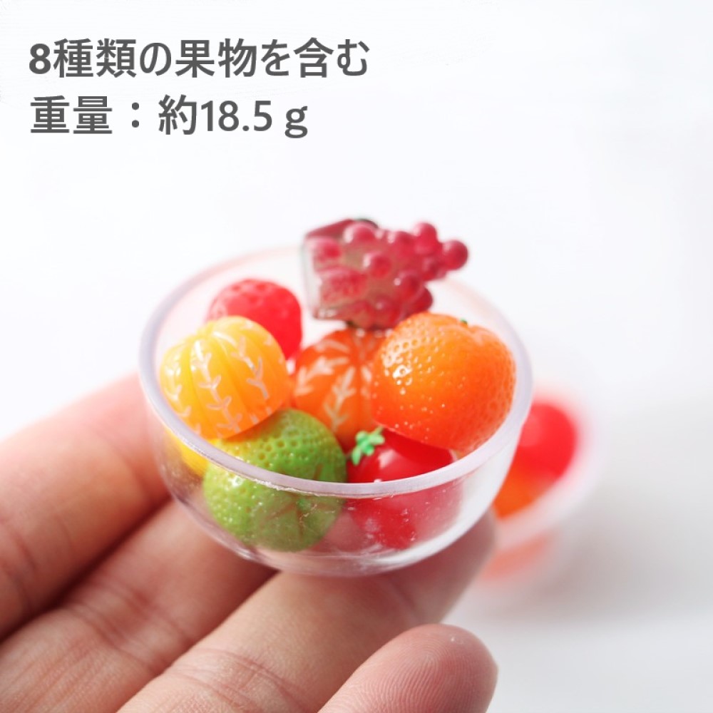 楽天市場】90000357（1セット9点入れ）ミニチュア果物プレートセット