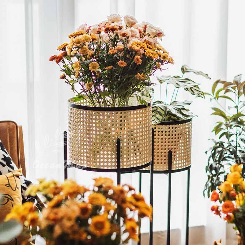 楽天市場】鉢カバー おしゃれ フラワースタンド 室内 アイアン 花台