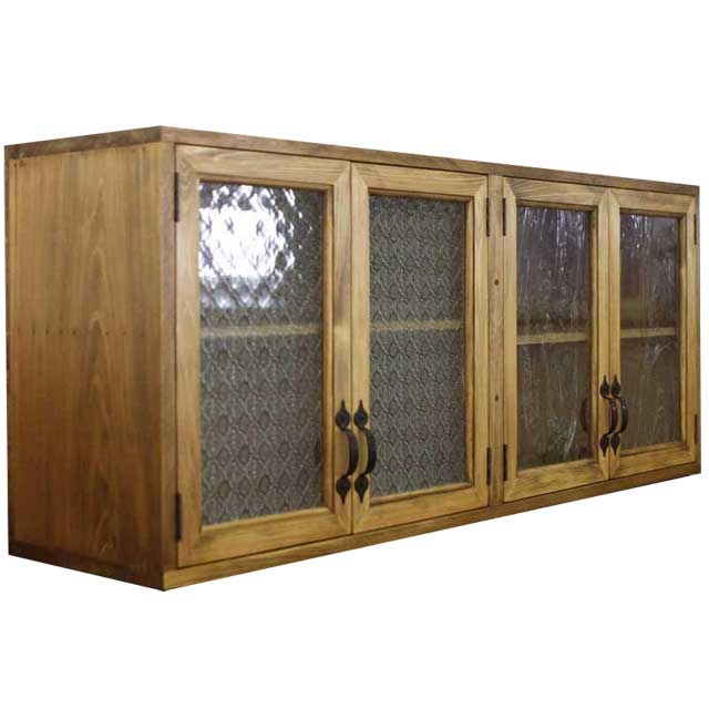 楽天市場】横型キャビネット キッチン吊り戸棚 アンティークブラウン