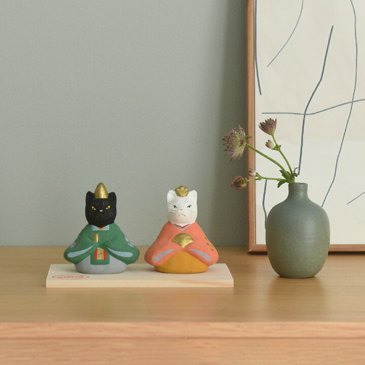 楽天市場】猫の雛飾り 玩具工房 日本製/雛人形 コンパクト おしゃれ