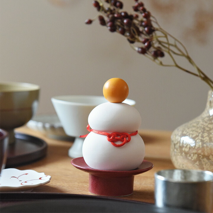 楽天市場】半磁器の LEDライト 鏡餅＆雪だるま／鏡餅 置物 鏡餅 飾り