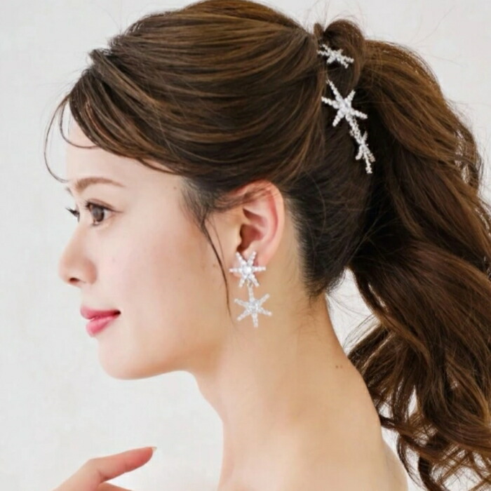 楽天市場】星型ビジュー 星 スター ピアス イヤリング 星 スター 小枝