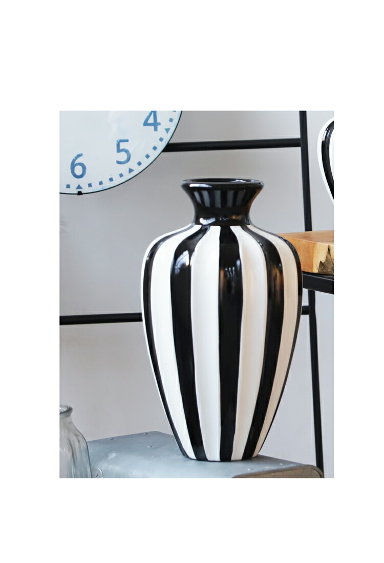 楽天市場】ストライプ柄 花瓶 Lサイズ Lsize インテリア 送料無料