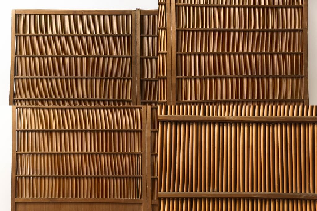 楽天市場】▽現状販売▽ アンティーク建具 御簾戸2枚セット 引き戸 簾