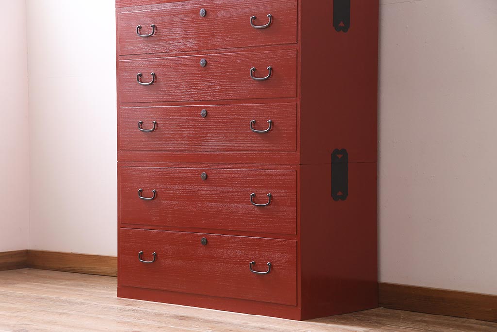 楽天市場】アンティーク家具 昭和初期 桐箪笥 総桐材 すりガラス