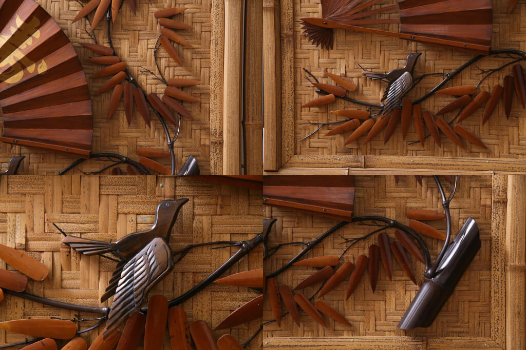 木彫鶴「松鶴」の衝立ついたて 木彫鶴「松鶴」の衝立ついたて 木彫鶴