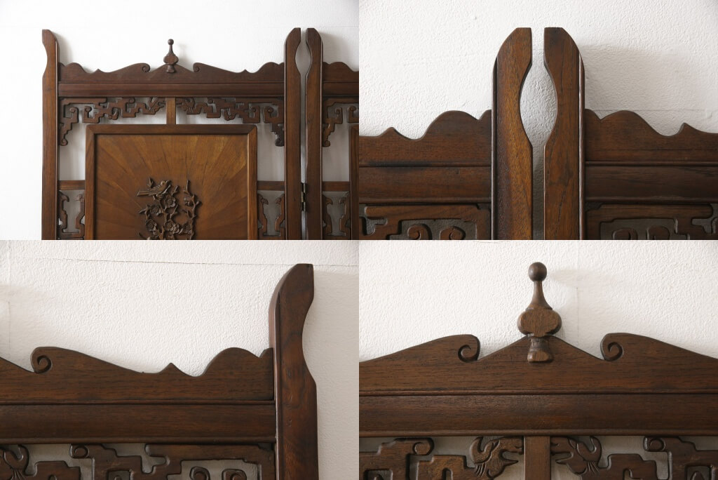 楽天市場】ヴィンテージ家具 四連衝立て 和製ビンテージ 高級品