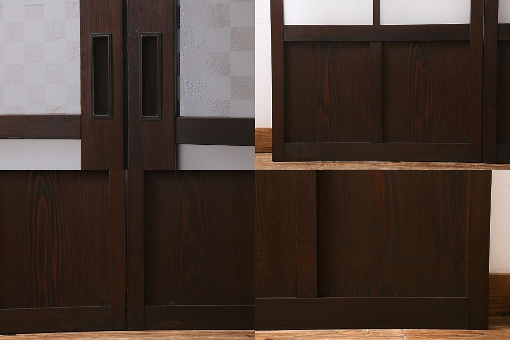 楽天市場】アンティーク建具 ガラス戸 2枚セット 昭和初期 すりガラス