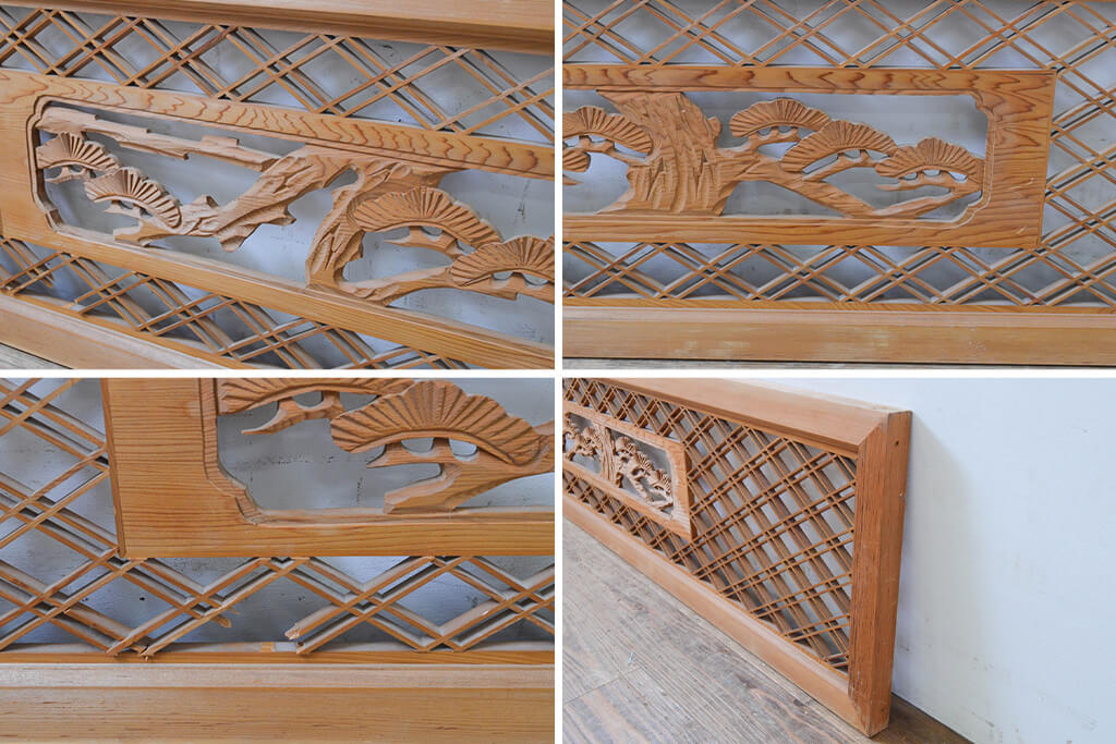 楽天市場】▽現状販売▽ アンティーク建具 欄間 2枚セット 組子入り