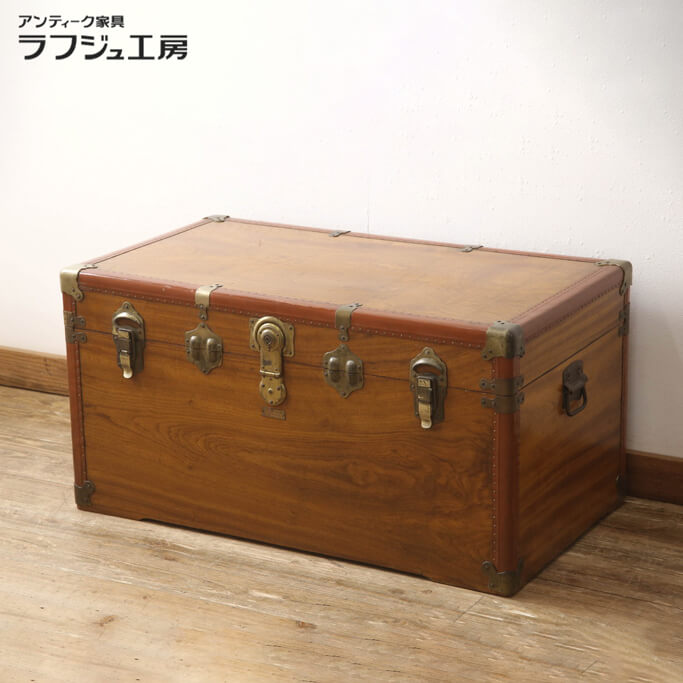 楽天市場】アジアンビンテージ 船トランク 木製 楠材 クスノキ 舟