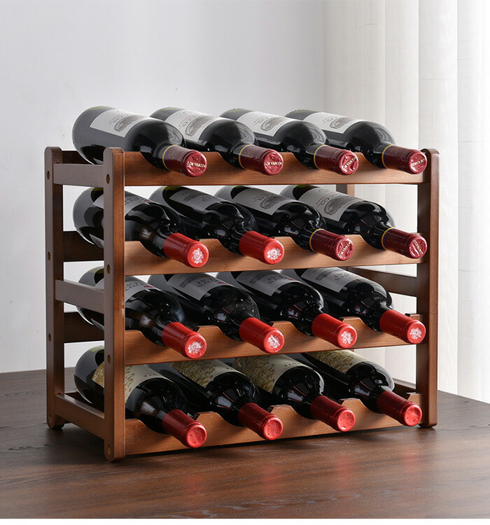 楽天市場】ワインラック おしゃれ ワインホルダー 6/8/12/16本 竹製