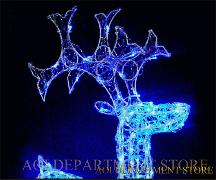 楽天市場】イルミネーション LED キング クリスタルトナカイL ブルー