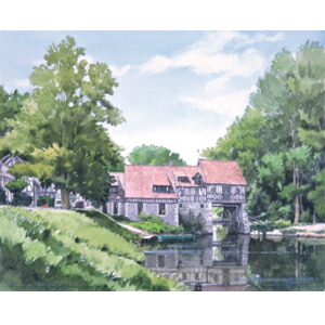 楽天市場】奥津 国道 絵画・アート(版画額装品)/静かなるセーヌの畔