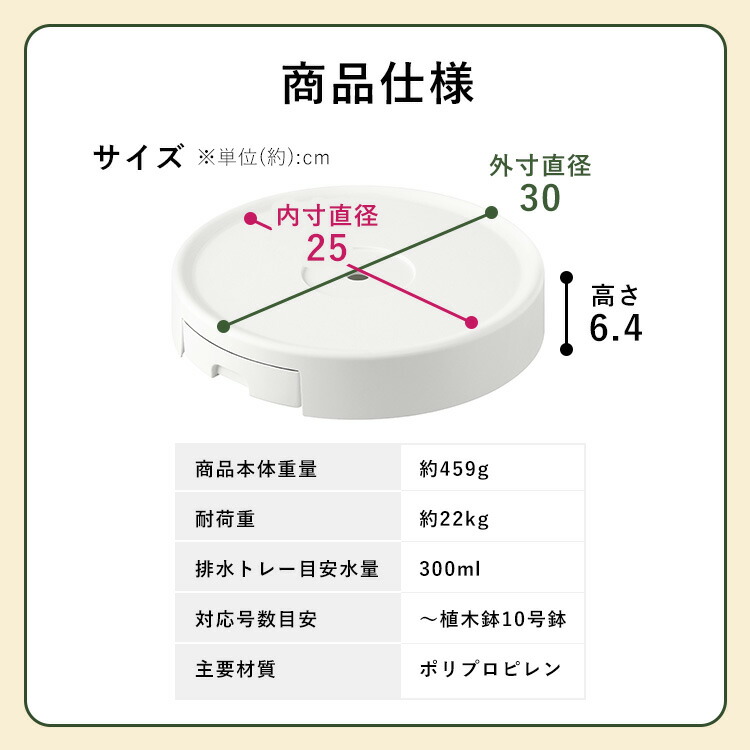 楽天市場】鉢置き キャスター付き 10号 鉢台 植木鉢台 鉢置き台