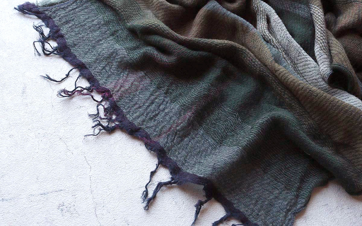 楽天市場】播州織 ウールコットンショールM roots shawl MIDDLE 55
