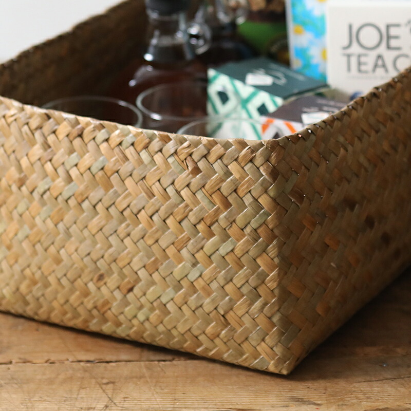 楽天市場】カチュー水草ふた付き四角BOX 3点セット アジアのかご