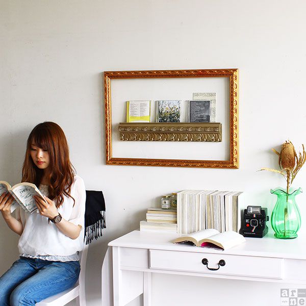 楽天市場】額縁 アート アートフレーム 白 アンティーク風 日本製