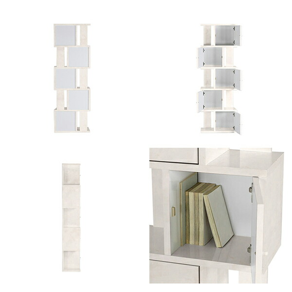 楽天市場】ディスプレイラック ジグザグ 5段 オープンラック 本棚 S字