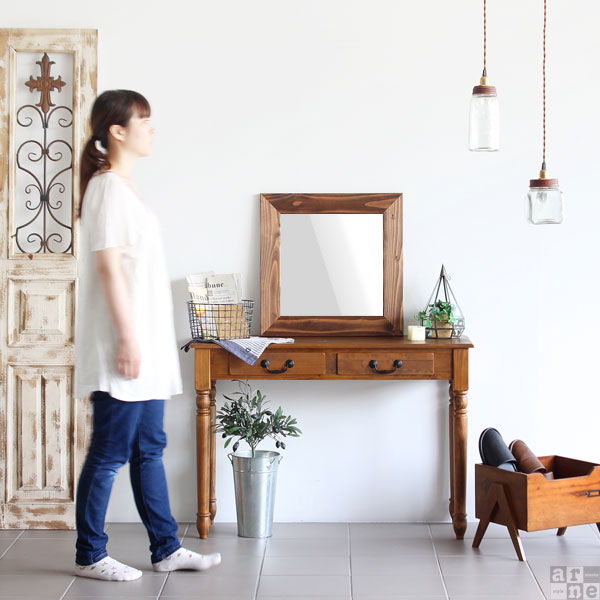 楽天市場】ウォールミラー 木製 フレーム 木枠 北欧 姿見 ミラー 木製