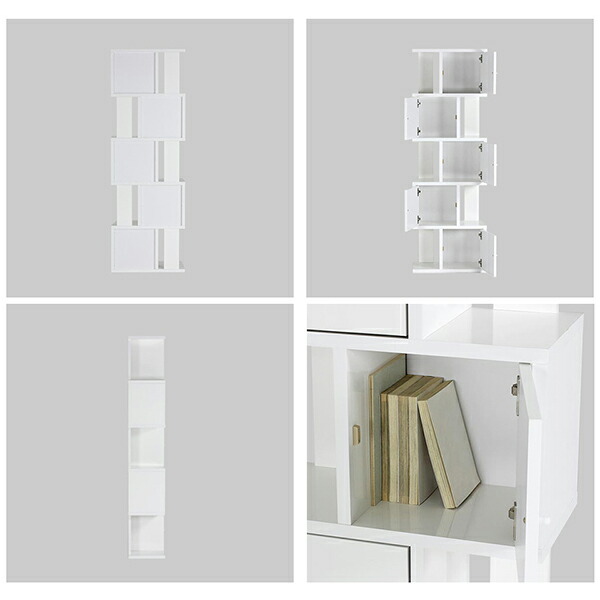 楽天市場】ラック 棚 オープンラック スリム 5段 白 ディスプレイ