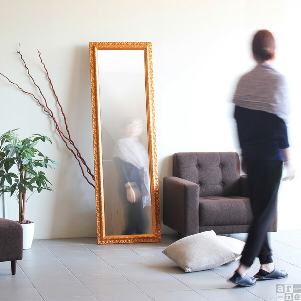 楽天市場】鏡 スタンドミラー 全身 全身鏡 大型ミラー ゴールド 姿見鏡