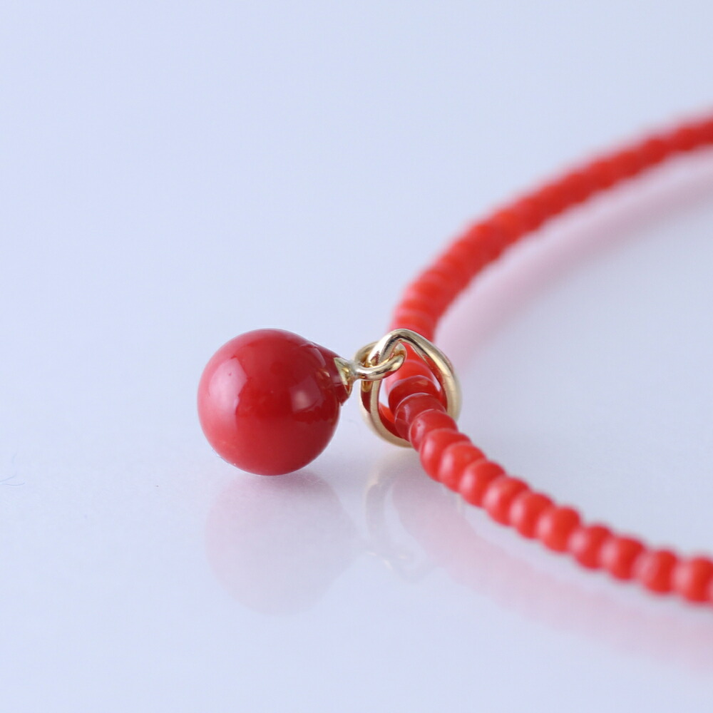 楽天市場】≪1年保証付き≫ 赤珊瑚5.8ミリUP玉付きK18ネックレス 3月