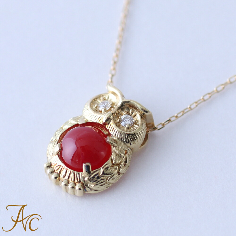 楽天市場】≪1年保証付き≫日本産血赤珊瑚 高知県産 フクロウ ふくろう