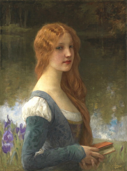 楽天市場】油絵 Charles Lenoir_湖畔の女 MA1482 : 絵画制作専門