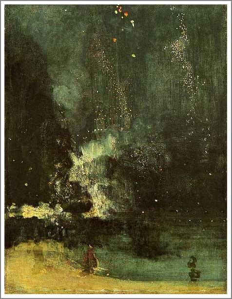 楽天市場】手描き 油絵 複製画 マクニール・ホイッスラー「黒と金の