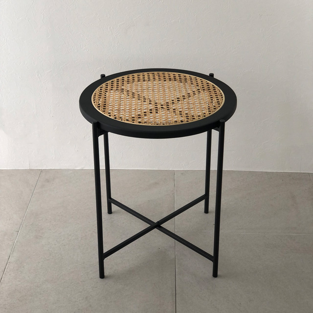 楽天市場】ラタン サイドテーブル 直径40cm 【ART OF BLACK】 : ART OF