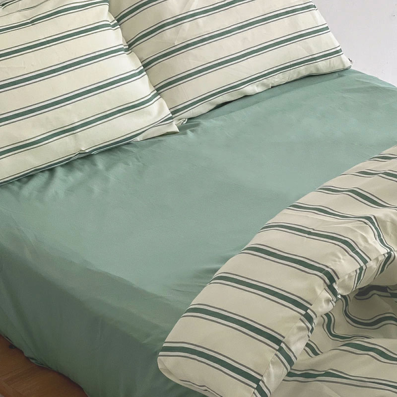 楽天市場】cream×green シックシンストライプ 布団カバーセット【ART
