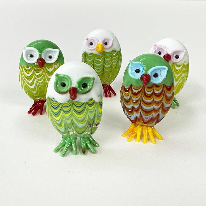 楽天市場】ベネチアングラス フクロウ 置物 イタリア製 ムラーノ島