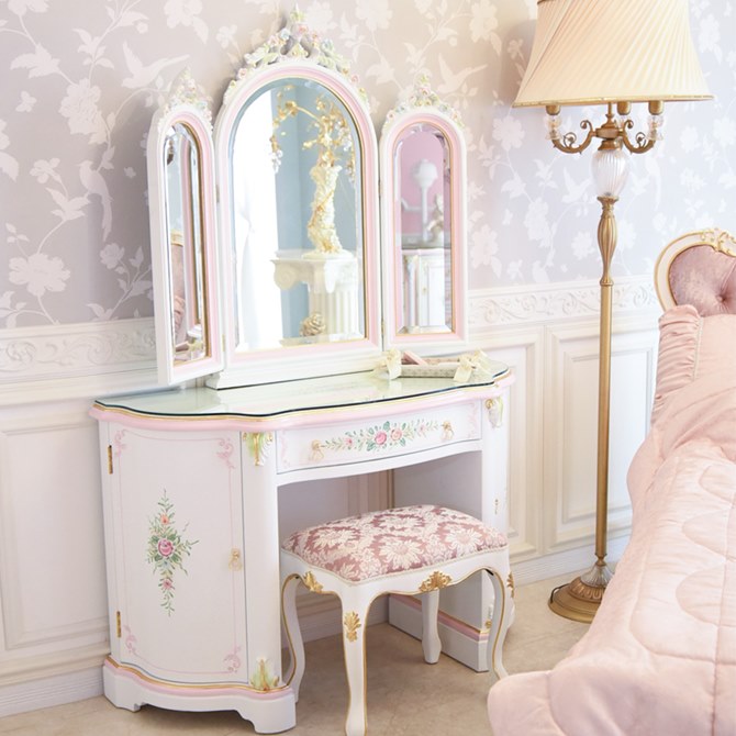 楽天市場】ドレッサーおしゃれ ドレッサー白 姫ドレッサー姫系