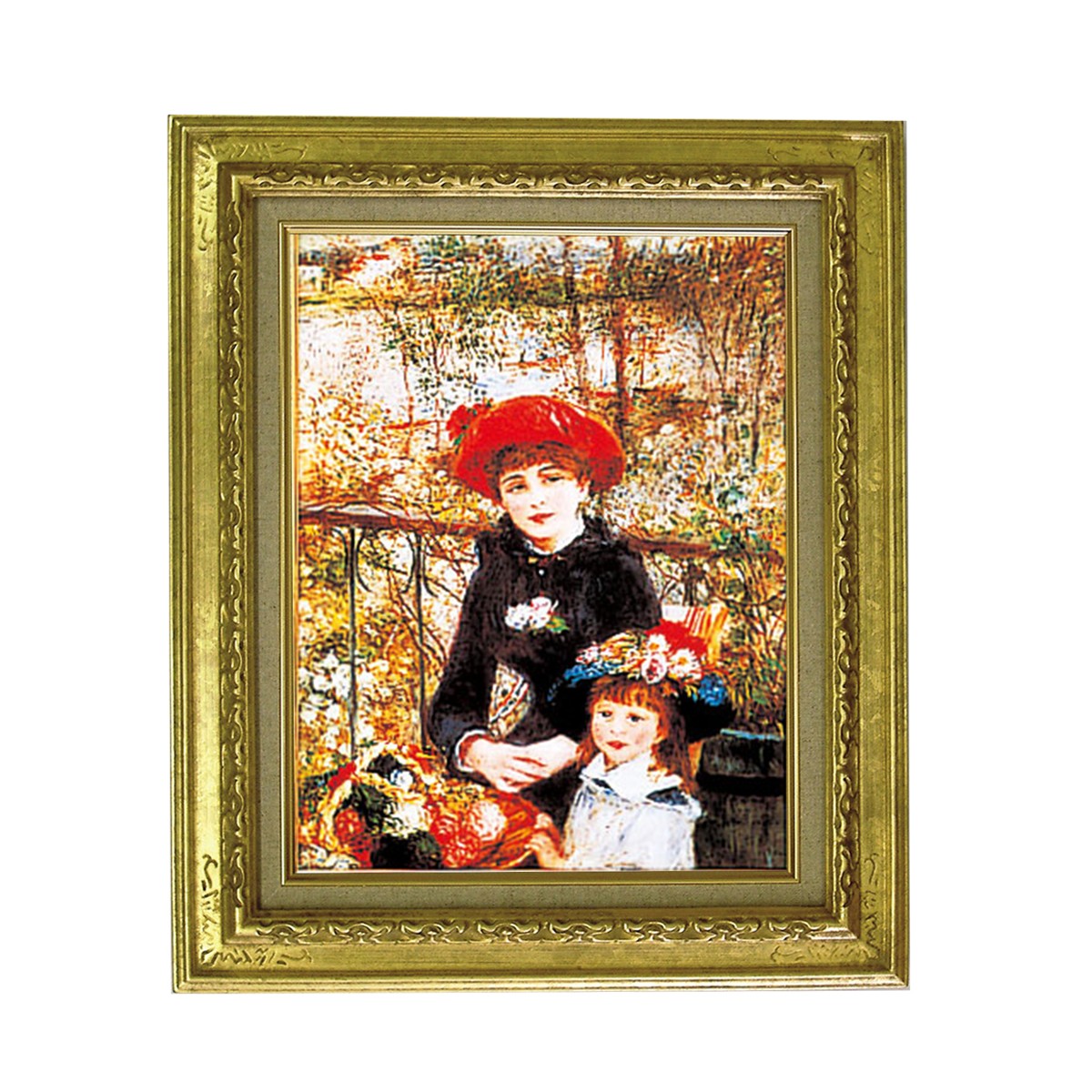 楽天市場】＜お取り寄せ品＞ 複製テラスの母と子 ルノワール作 F6号