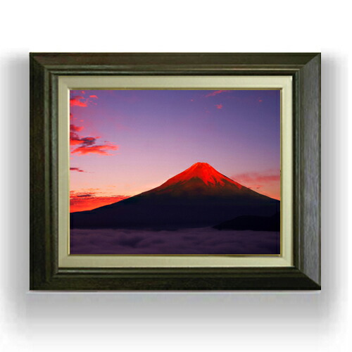 楽天市場】絵画 油絵 赤富士 （土屋茂） F6号 送料無料 【肉筆】【油絵