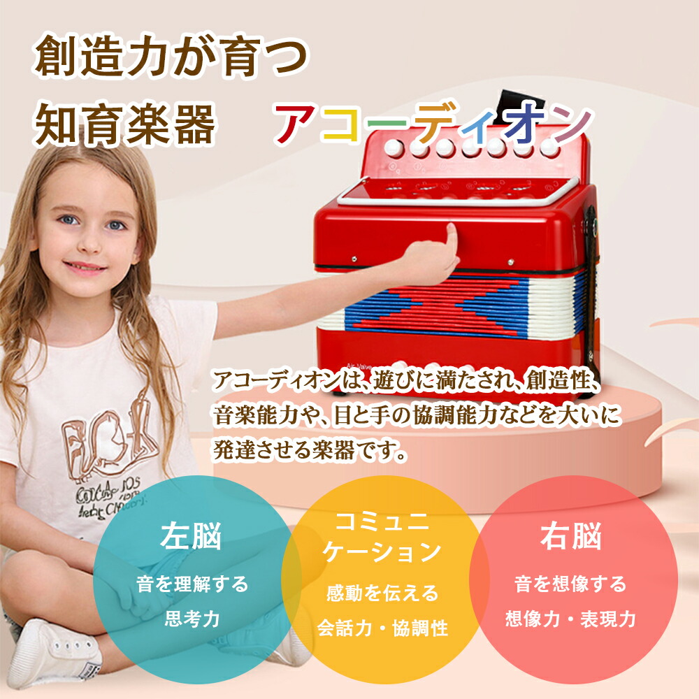 楽天市場】ピアノアコーディオン 10鍵 初心者 おもちゃ 音楽 楽器 子供