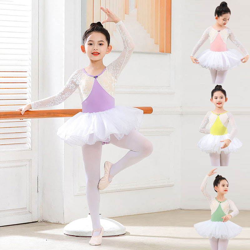 楽天市場】キッズダンス衣装 バレエ レオタード 4色 長袖 バレエ